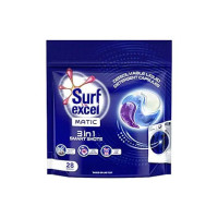 Surf Excel Matic 3 in 1 Smartshots - 28 units of dissolvable detergent capsules with Superior Stain Removal, Fabric Care and Long Lasting Fragrance. 1 shot = 1 wash [Apply code for extra 20 off - SURFSHOTS20]