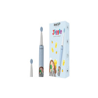 beatXP Jiggle Sonic Electric Toothbrush for Kids with 2 Brush Heads & 3 Cleaning Modes | Rechargeable Electric Toothbrush | 20500 strokes/min with Long Battery Life (Baby Blue)