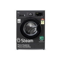LG 8 Kg 5 Star Inverter Direct Drive Touch Panel Fully Automatic Front Load Washing Machine (FHM1408BDM, Steam for Hygiene, In-Built Heater, 6 Motion DD, Middle Black) ( Apply 2000 Off coupon + 4985 Off on HDFC CC 12 months No Cost EMI )