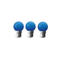 wipro Safe Lights N10004 B22 05-Watt Led Glass Night Lamp (Blue, Pack of 3)