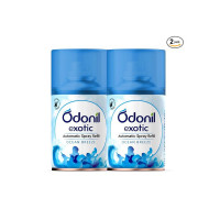 Odonil Exotic Automatic Spray Refill - 450ml (Pack of 2, 225mlx2) | Ocean Breeze | 2x Long Lasting | 2200 Sprays Guaranteed | Fits all Machines | Lasts upto 60 days