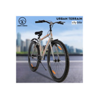 Urban Terrain Denver for Men with Complete Accessories BiCycles for Boys UT7003S27.5 27.5 T Hybrid Cycle/City Bike  (Single Speed, Silver, Black)