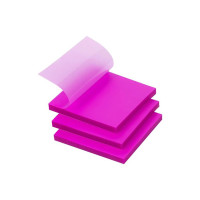 UCRAVO 50 Sheets Colored Transparent Sticky Notes Translucent Notes, Smooth Writing Quick Clear Waterproof Self-Sticky Notes, Through Sticky Notes, Aesthetic Office School Supplies(1 pad)(Purple)