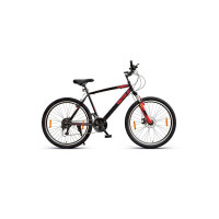 VECTOR 91 Carbine Men's 26T 21 Speed Hybrid Bike (Red & Black, Ideal for: 13+ Years, Brake: Front Disc, Frame: 19 Inches With 5 Years Warranty )