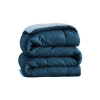 BSB HOME Microfibre All Season/AC/Summer Solid Reversible Double Bed Comforter Blanket | Blanket | Dohar | Duvets - (220 GSM, Aqua and Blue)