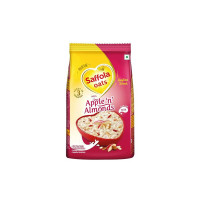 Saffola Oats with Apple 'n' Almonds, Fruit Flavoured Oats with High Fibre, Yummy Anytime Snack, 400g