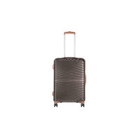 YAYAVAR PC Berlin Multipurpose Easy Portable Hard-Sided Spinner Wheel Luggage Bag (Chocolate Brown, 65cm, Medium)