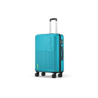 Safari Astra 8 Wheels 66 Cms Medium Check-in Trolley Bag Hard Case Polycarbonate 360 Degree Wheeling System Luggage, Trolley Bags for Travel, Suitcase for Travel, Cyan