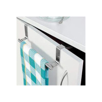 LEAWALL Stainless Steel Towel Bar Holder Cabinet Hanger Over Door Kitchen Hook Drawer Storage (Towel Holder for Kitchen)