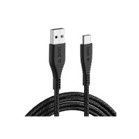 boAt Type C A325/A320 Tangle-free, Sturdy Type C Cable with 3A Rapid Charging & 480mbps Data Transmission(Black)