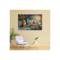 Perpetual Paintings for Wall Decoration - Set Of Five, 3d Scenery Vastu Painting for Living Room Large Size with Frames for Home Decoration, Hotel, Office (12 IN X 18 IN) K3