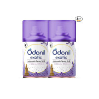 Odonil Exotic Automatic Spray Refill - 450ml (Pack of 2, 225mlx2) | Sensual Dahlia | 2x Long Lasting |Fits all Machines | 2200 Sprays Guaranteed | Lasts upto 60 days