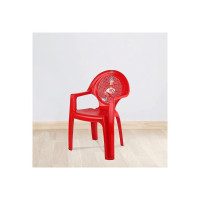 Cello New Tulip Comfortable Kids Chair with Backrest for Study Chair|Play|Dining Room|Bedroom|Kids Room|Living Room|Indoor-Outdoor|Dust Free|100% Polypropylene Stackable Chairs, Red (Coupon)