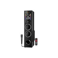 Tronica 55W Banjo-Ii Bluetooth Tower Party Speaker with USB, Fm, Bluetooth/Remote Control/Home Theatre/Extreme Bass/5.25" Subwoofer/Dual 3 Inches Drivers & Wired Microphone