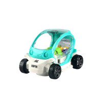 SUPER TOY 3D Transparent Gear Car with 360 Degree Rotation Light Sound Toy for Kids