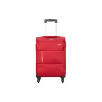 VIP Widget Durable Polyester Soft Sided Cabin Luggage Spinner Wheels with Quick Access Front Pockets (Cabin, 58cm, Red)