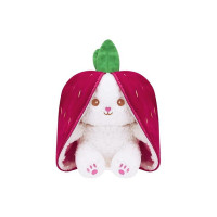 Amazon Brand - Jam & Honey Reversible Carrot Strawberry Bunny Plush Toy | Zipper | Cute Stuffed Animal | Rabbit Soft Toy |Age 3 Years and Above