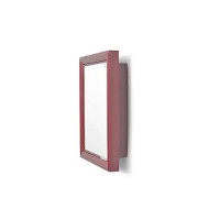 Nilkamal Gem Rich Look Bathroom Plastic Corner Cabinet with Mirror|Bathroom Mirrors |1 Door |Storage (Maroon)