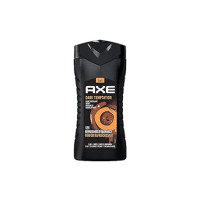 AXE Dark Temptation 3 In 1 Body, Face & Hair Wash for Men, Long-Lasting Refreshing Dark Chocolate Fragrance, Natural Origin Ingredients, Removes Odor & Bacteria, Dermatologically Tested 250ml