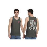 Peppyzone Crazy Graphic Printed 100% Cotton Tank Top Vest for Men