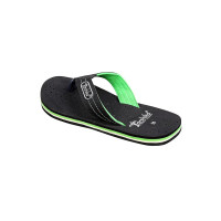 Tarshika Men's Regular Flip-Flops and House Wear Slippers(SLIPPER 02_BLACK&GREEN_8N) UK-8