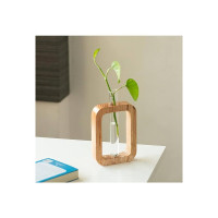 HS ART Wooden Table Flower Vase Decor Plant Holder for Home Office Living Room (1)