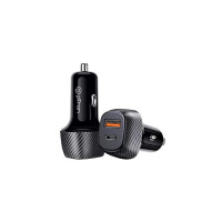 pTron Bullet Zip Mini 42.5W Car Charger with Dual Output, Super Fast Charging Compatible with Samsung, Xiaomi, Apple, Oppo, Vivo, OnePlus and Others Devices, 20W Type-C/PD & 22.5W USB QC 3.0A (Black)
