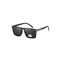 Legend Eyewear Polarized Sunglasses Classic 100% UV Protection Reflective Large Square for Men&Women (Black/Black)