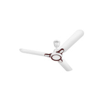 Hindware Smart Appliances Ventus White Birken 1200MM ceiling Fan Star Rated with metallic finish Energy Efficient Air Delivery Fan comes with 49 W copper motor and unique aerodynamic aluminium blades