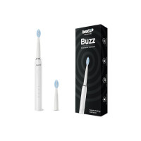 beatXP Buzz Electric Toothbrush for Adults with 2 Brush Heads & 3 Cleaning Modes|Rechargeable Electric Toothbrush with 2 Minute Timer & Quadpacer|19000 Strokes/min with Long Battery Life (White)