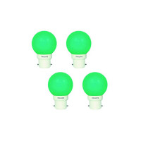 Philips Deco Mini Base B22 0.5-Watt LED Bulb (Pack of 4, Green)