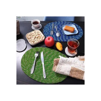 Status Multi-Purpose Braided Place Mat for Indoor Kitchen, Hall, and Room - Durable Mat for Home Decor 30x50 cm Multi-Color (Pack of 2) Random Color