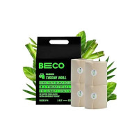 Beco Eco Friendly - Tissue Roll/ Toilet Tissue Paper (3 Ply) - 4 Rolls ( 220 Pulls Per Roll )