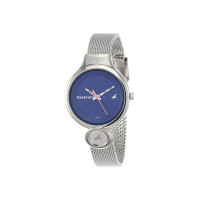 Fastrack Women Stainless Steel Denim Analog Blue Dial Watch-Nn6181Sm01, Band Color-Silver