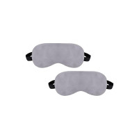 Billebon Premium Supersoft Eye Mask With Stretchable Strap Blind fold Sleeping Eye Mask for Airplane Comfortable Velvet Sleeping Eyemask & 30 Years Warranty (GREY PACK OF 2)