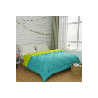 LA VERNE Comforter Double Bed | 220 GSM | Blanket Double Bed, AC Comforter Double Bed, Quilt, AC Blanket, Dohar Double Bed, Reversible Microfibre Polyester (Aqua)
