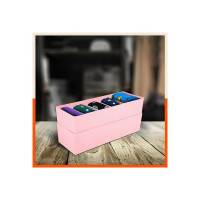 Bathla Stomo DORI Multipurpose Stackable Drawer/Wardrobe Organiser Rack for Home | Peach - Set of 2