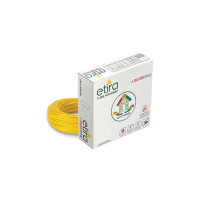 Polycab Etira 90m,0.75sqmm. •Heat Resistant •Eco Friendly • PVC Insulated Copper Cable •Energy Saving •Flame Retardant •99.97% Electrolytic Grade Copper •Low Smoke【Yellow】