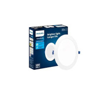 PHILIPS Astra Sleek 10-watt Round LED Downlighter | LED Ceiling Light for Home and Hall | Cut Out: 110 mm, Color: Cool Day Light, Pack of 1 | Polycarbonate (PC)