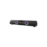 amazon basics 16W Bluetooth Soundbar Speaker with 2000mAh Battery | BT v5.3 | Aux/USB Port | RGB Party Lights