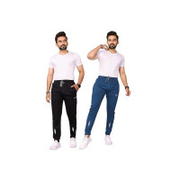 Men's Comfortable Casual Regular Fit Printed Track-Pants (Pack of 2) P2_MD_TP119_TP221
