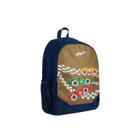 F Gear Boomer Navy Crazy Karter 15L, Casual Backpack|School Bag|Children Daypack|College Bag|Bottle Holder, Padded Back & Shoulder Straps|Lightweight Picnic/Tuition Backpack|Unisex Travel Backpack