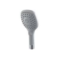 Hindware F160083CP 120mm, ABS 3 Flow Hand Shower with Pressing Switch (Grey)