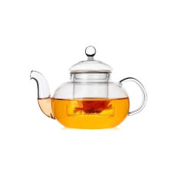 Mivana Glass Kettle Teapot with Removable Infuser & Lid & Handle, Glass Tea Kettle Stovetop Safe, Great for Loose Leaf Tea, Blooming Tea, Tea Bags & Fruit Infused (MV-03)