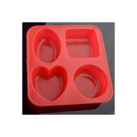 Stewit Silicone Circle, Square, Oval and Heart Shape Soap Cake Making Mould, Multicolor (Coupon)