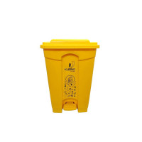 Cello Strong Plastic Step-On Pedal Garbage Dustbin (60 Ltr, Yellow)