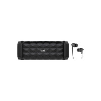 boAt Stone 650 10W Bluetooth Speaker with Upto 7 Hours Playback, IPX5 and Integrated Controls (Black) & Bassheads 100 in Ear Wired Earphones with Mic(Black)