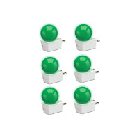 SYSKA Avastar NLP 0.5W B22 Base Plug & Play LED Bulb for Night Lamp, Hall, Blacony, Decoration (Pack of 6) (Green Color)
