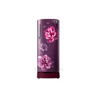 Samsung 183 L, 4 Star, Digital Inverter, Direct-Cool Single Door Refrigerator (RR20C1824CR/HL, Red, Camellia Purple, Base Stand Drawer, 2024 Model) [Apply ₹500 Off Coupon + ₹1500 Off via Onecard/HDFC Credit Card + ₹901 No Cost EMI Discount]