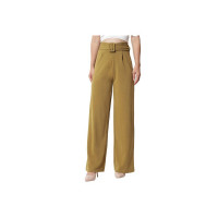 KOTTY Women's High Rise Viscose Rayon Relaxed Fit Korean Trousers